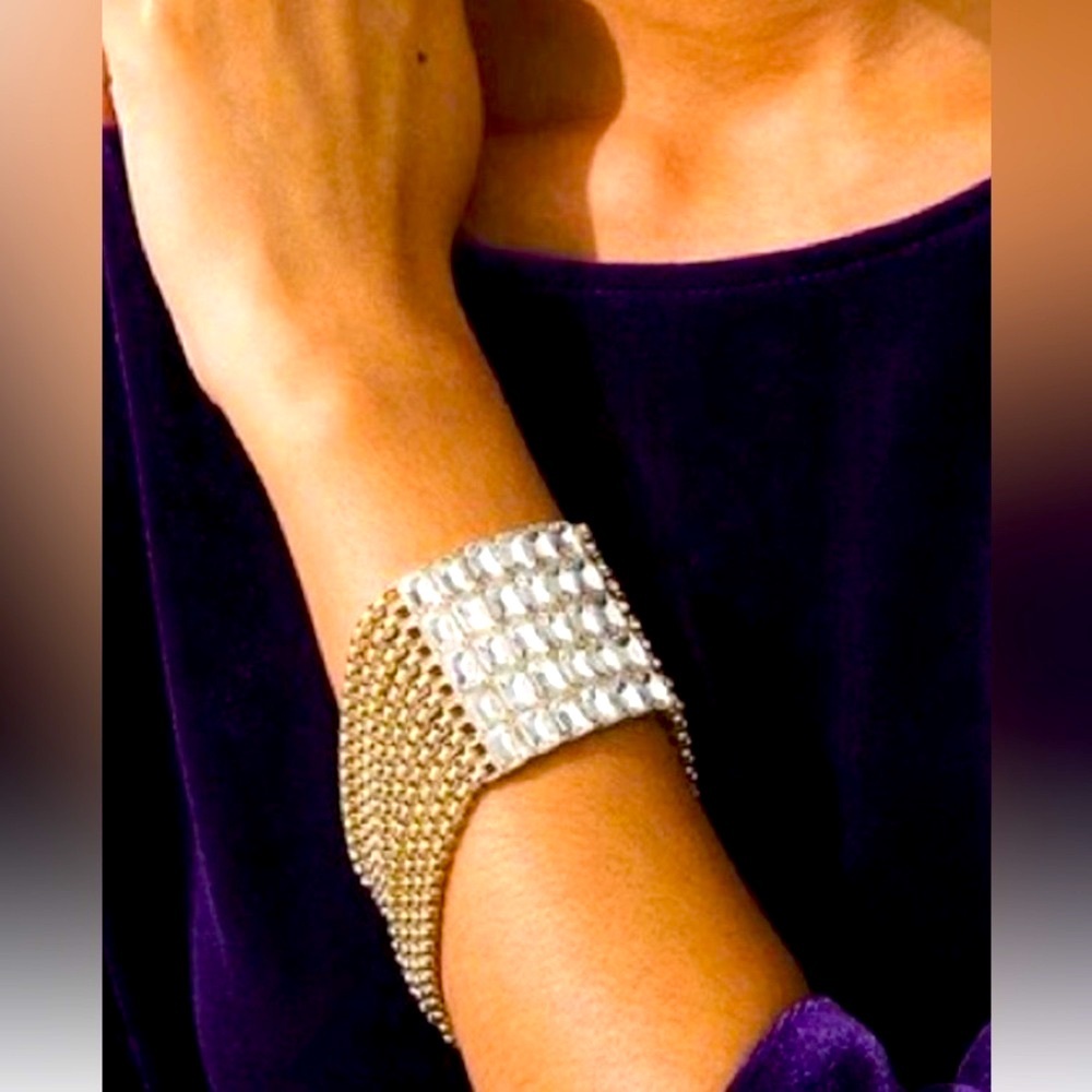 Chico's Gold-Tone & Crystal  Bracelet